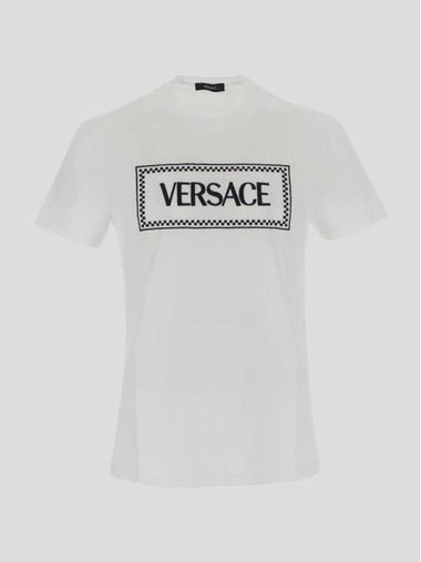 short sleeve t-shirt 10116941A085841W000 Opticalwhite - VERSACE - BALAAN 1