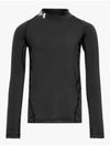 UA Heartgear Compression Mock Long Sleeve T-Shirt Black - UNDER ARMOUR - BALAAN 2