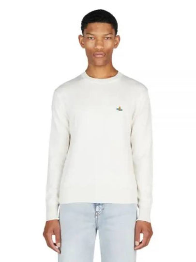 ORB Embroidered Crew Neck Knit Top Cream - VIVIENNE WESTWOOD - BALAAN 2