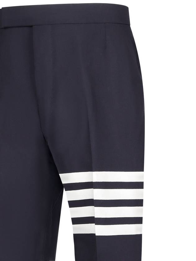 Diagonal Plain Weave Classic Wool Slacks Navy - THOM BROWNE - BALAAN 6