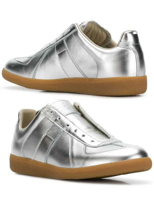 Metallic Low Top Sneakers Silver - MAISON MARGIELA - BALAAN 2