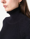 Cotton Wool Blend Turtleneck Black - AMI - BALAAN 6