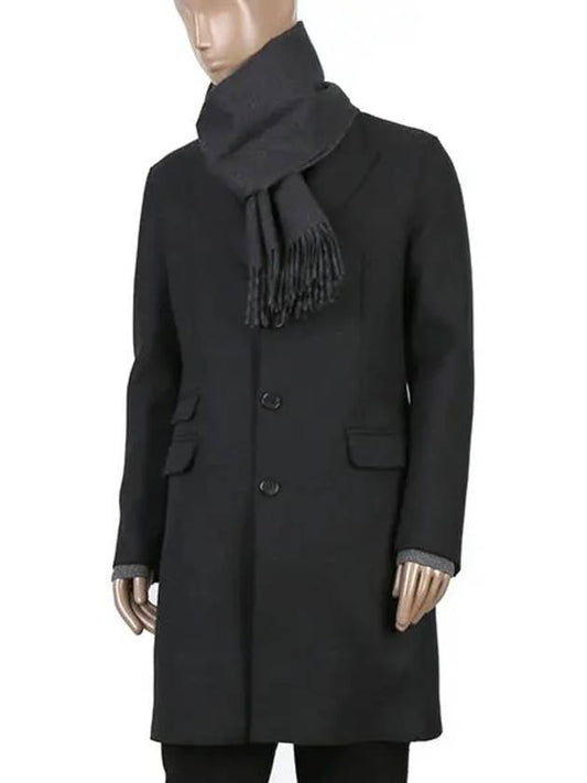 Men's Wool Cashmere Muffler Long Coat Skinny Fit Charcoal PBCA189VZ F005 468 - NEIL BARRETT - BALAAN 1