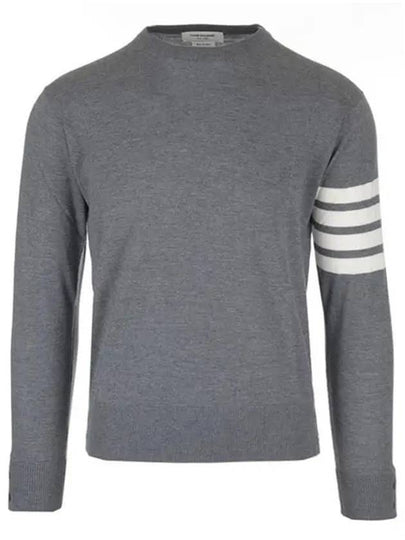 4 Bar Stripe Classic Wool Knit Top Grey - THOM BROWNE - BALAAN 2