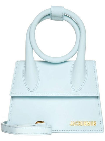 Coil Handle Le Chiquito Tote Bag Pale Blue - JACQUEMUS - BALAAN.