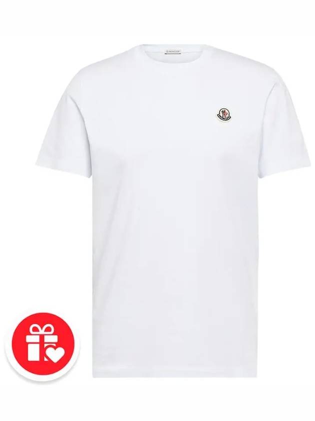 Logo Patch Cotton Short Sleeve T-Shirt 3 Pack Set White - MONCLER - BALAAN 8