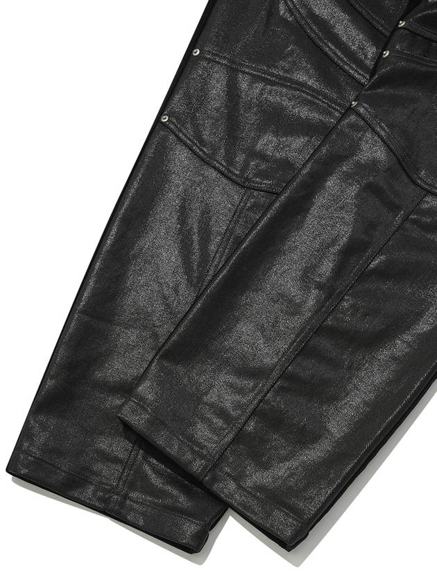 Armor Coated Pants Unisex Rivet Jeans Black - PHOS333 - BALAAN 6