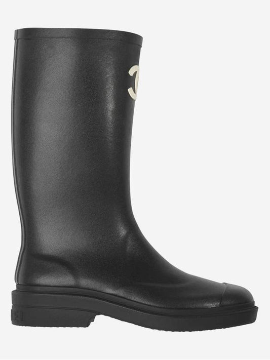 Boots Caoutchouc Black - CHANEL - BALAAN 2