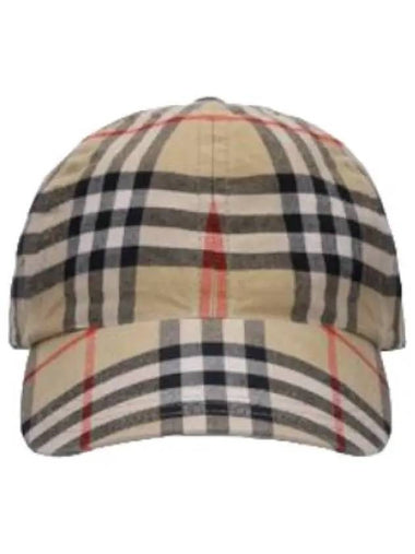 Vintage Check Baseball Cap Beige Hat - BURBERRY - BALAAN 1