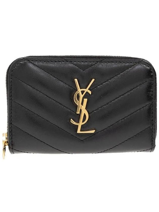 Cassandre Matelasse Lambskin Coin Wallet Black - SAINT LAURENT - BALAAN 2