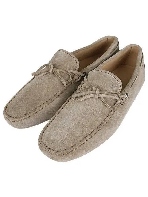 Men's Gommino Suede Driving Shoes Beige - TOD'S - BALAAN 2