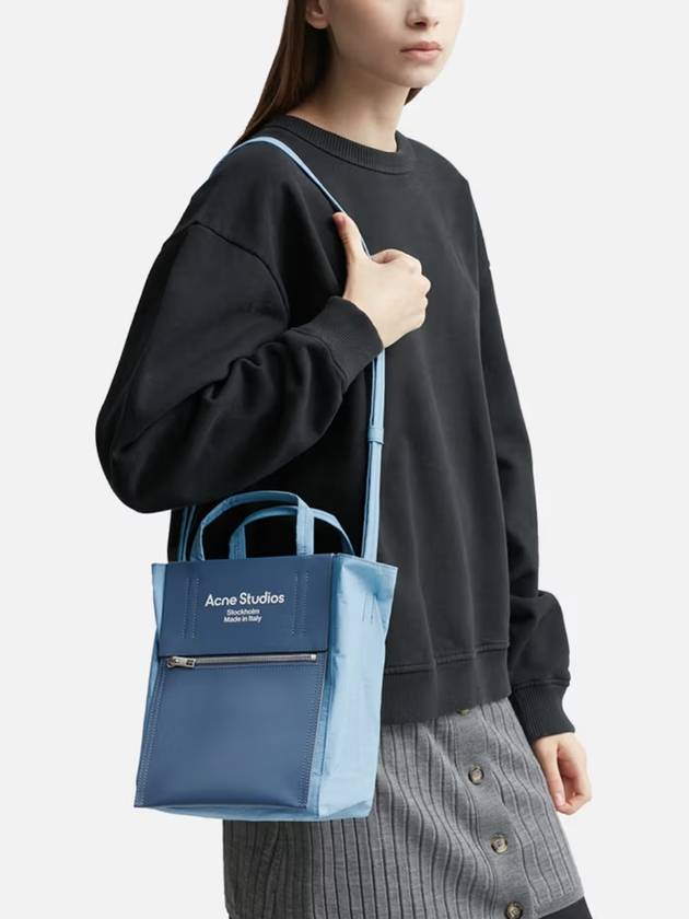 Logo Papery Nylon Tote Bag Blue - ACNE STUDIOS - BALAAN 3