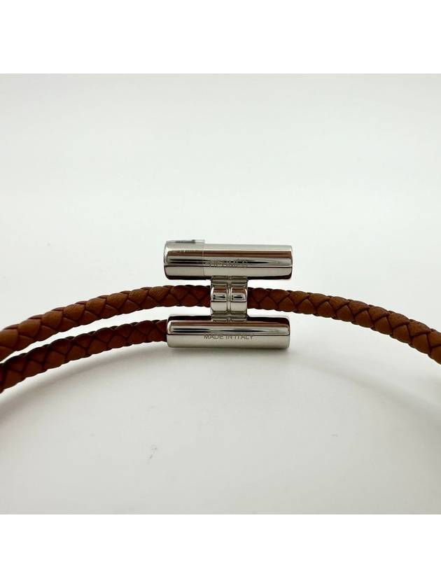 Tournis Tresse Bracelet Brown - HERMES - BALAAN 9