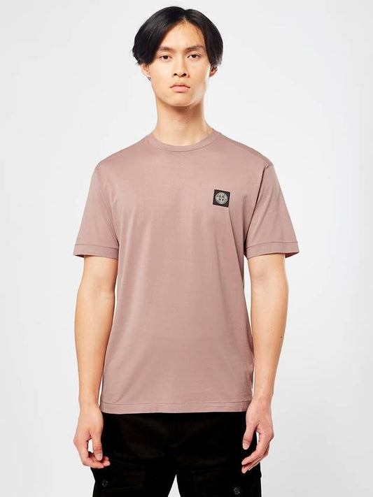 Wappen Logo Patch Short Sleeve T-Shirt Rose Quartz - STONE ISLAND - BALAAN 2