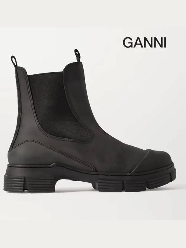 Rubber Chelsea Boots Black - GANNI - BALAAN 3