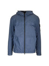 Garment Dyed Crinkle Reps R-Nylon Jacket Avio Blue - STONE ISLAND - BALAAN 1