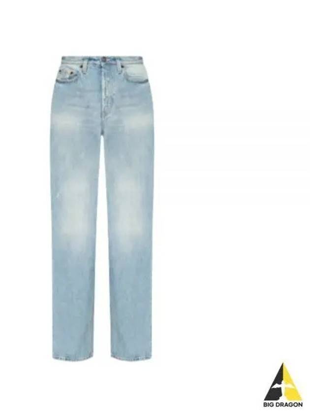 Denim Cotton Bootcut Jeans Blue - SAINT LAURENT - BALAAN 2