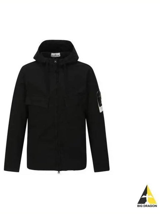 Supima cotton hooded jacket black 801542610 - STONE ISLAND - BALAAN 1