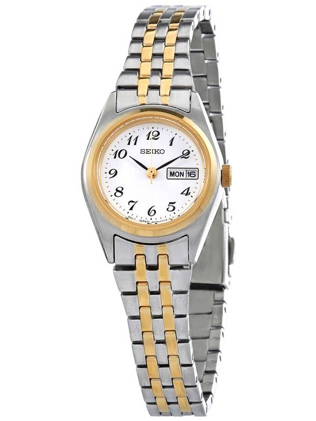 Seiko Essentials Quartz White Dial Ladies Watch SUR438 - SEIKO - BALAAN 1