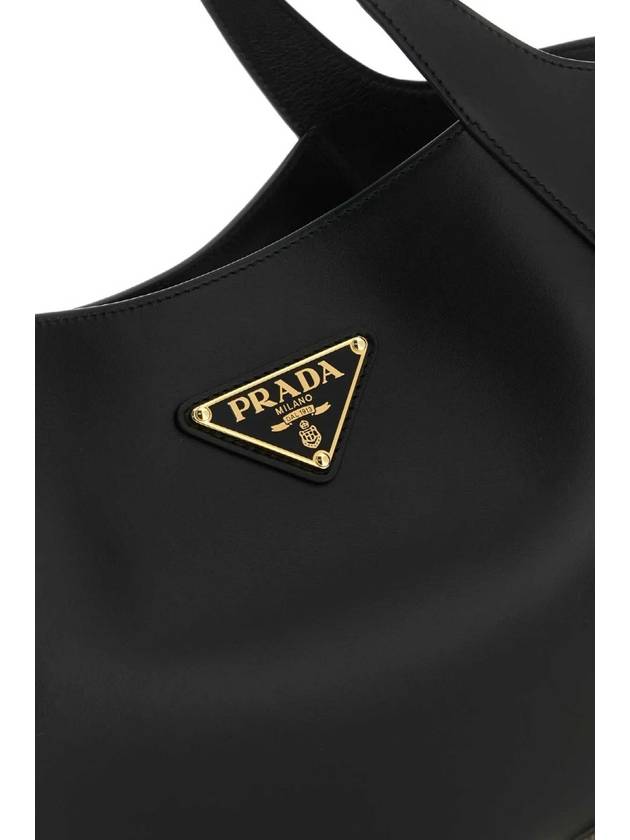 Enamel Triangle Medium Logo Belt Hand Shoulder Bag Black - PRADA - BALAAN 5