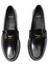 Luco Triomphe Polished Bull Loafers Black - CELINE - BALAAN 7