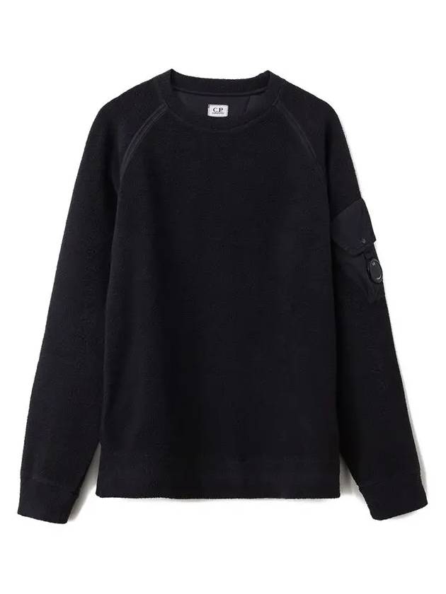 Men's Fleece Lens Pocket Sweatshirt Black - CP COMPANY - BALAAN 3