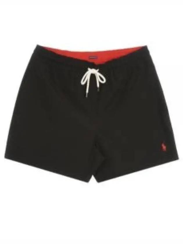 Embroidery Pony Logo Swim Shorts Black - POLO RALPH LAUREN - BALAAN 2