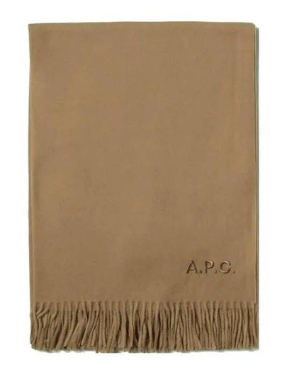 Signature Embroidered Logo Wool Muffler Camel - A.P.C. - BALAAN 2