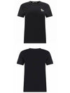 Dressed Fox Patch Classic Cotton Short Sleeve T-Shirt Black - MAISON KITSUNE - BALAAN 5