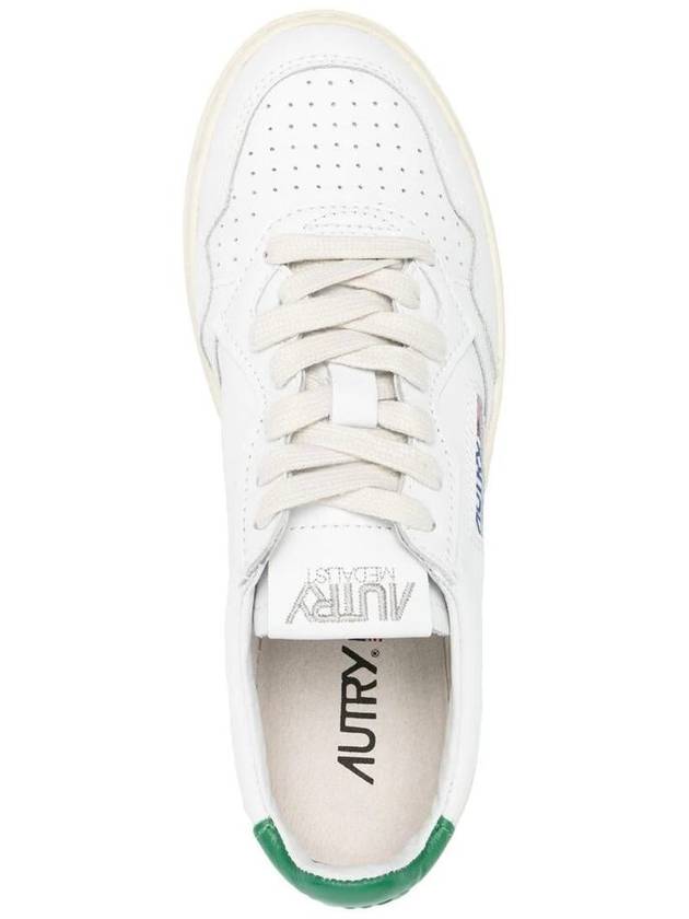 Medalist Green Tab Leather Low Top Sneakers White - AUTRY - BALAAN 5