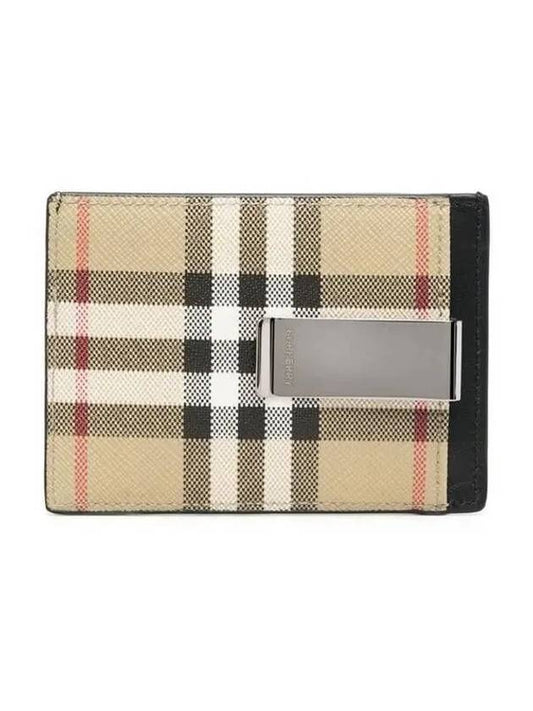 Vintage Check Money Clip Card Wallet Archive Beige - BURBERRY - BALAAN 2