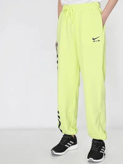 Sportswear Air Fleece Oversized High Rise Jogger Pants Light Lemon Twist - NIKE - BALAAN 2