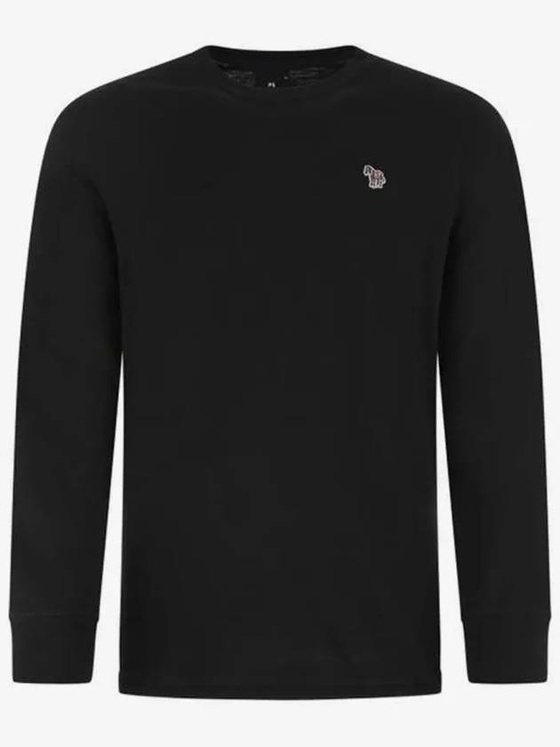 Zebra Patch Cotton Long Sleeve T-Shirt Black - PAUL SMITH - BALAAN 2