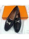 Paris Loafers Goatskin Palladium Noir - HERMES - BALAAN 4