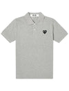 Play Men's Black Heart Waffen PK Shirt P1 T078 1 Gray - COMME DES GARCONS - BALAAN 1