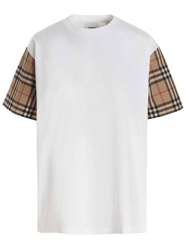 Vintage Check Sleeve Short Sleeve T-Shirt White - BURBERRY - BALAAN 2