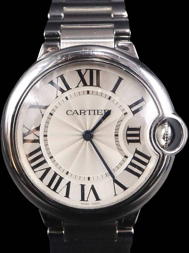 Men s Cartier W6920084 36MM Steel Quartz Ballon Bleu de Watch gt Gangbuk used luxury goods - CARTIER - BALAAN 2