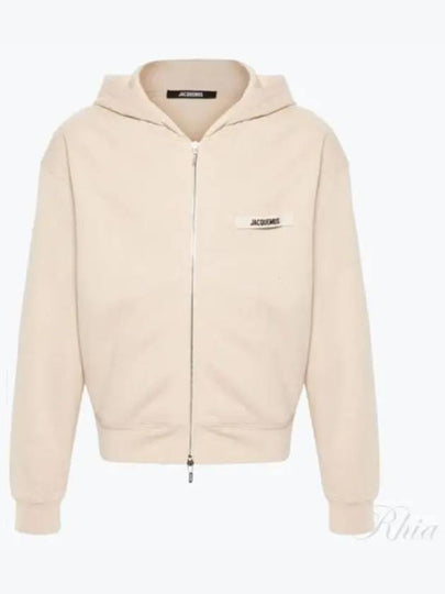 Le Gros Grain Zip-Up Hoodie Beige - JACQUEMUS - BALAAN 2