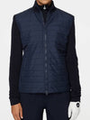 Women's Wren Knitted Hybrid Zip-Up Jacket Navy - J.LINDEBERG - BALAAN 4