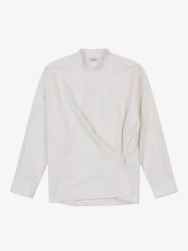 Officer Collar Twisted Shirt Chalk - LEMAIRE - BALAAN 1