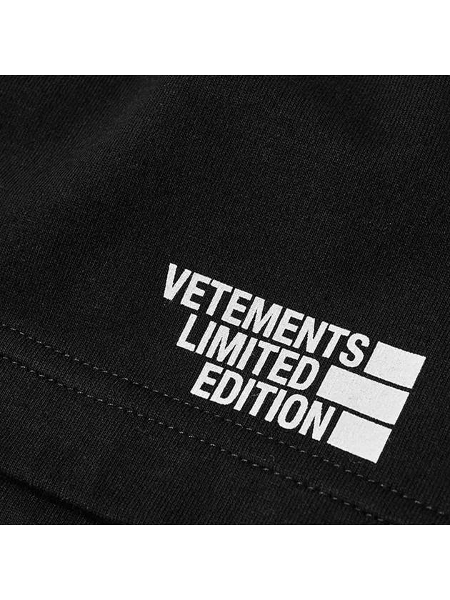 Hommage Logo Sweat Shorts Black - VETEMENTS - BALAAN.