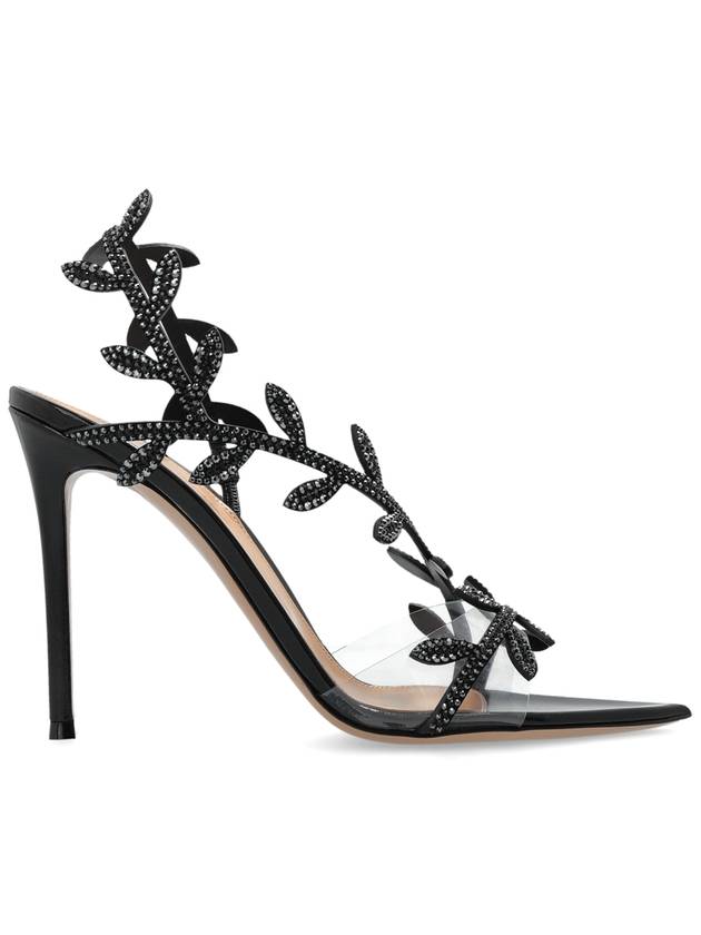 Gianvito Rossi Sandals Crystal Flavia, Women's, Black - GIANVITO ROSSI - BALAAN 1