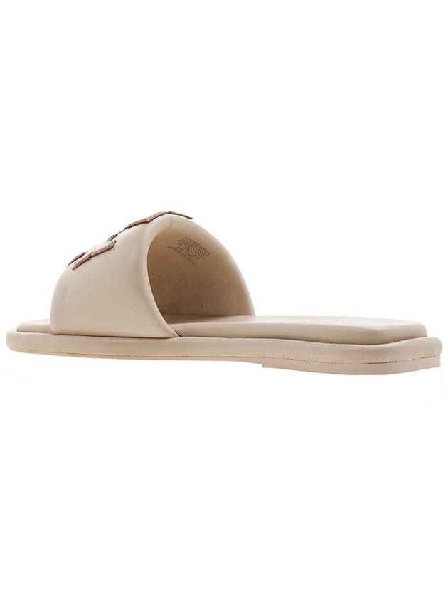 Double T Slide Slippers Beige - TORY BURCH - BALAAN 4