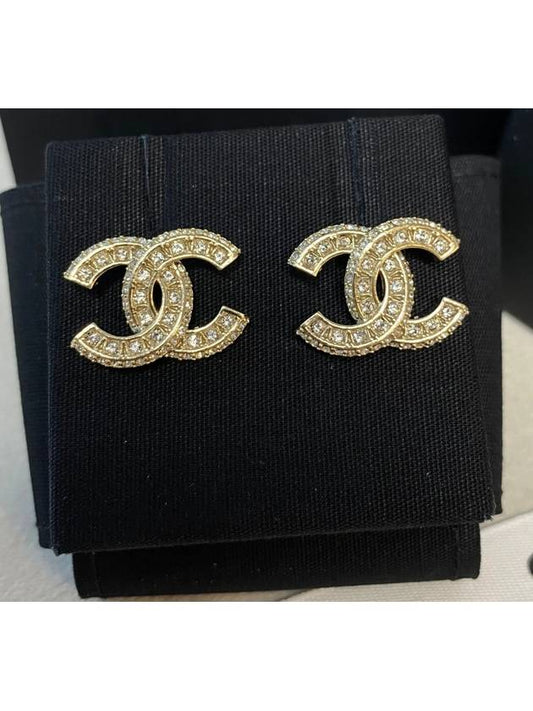 Metal Earrings Diamantes & Gold Crystal - CHANEL - BALAAN 2