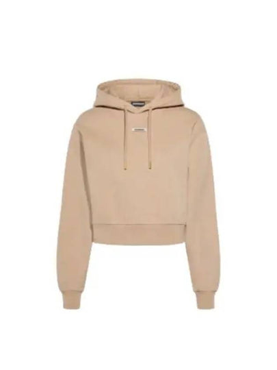 Le Sweatshirt Gros Grain Cotton Hoodie Beige - JACQUEMUS - BALAAN 2