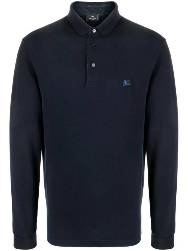 Pegaso Embroidery Polo Shirt Navy - ETRO - BALAAN 1