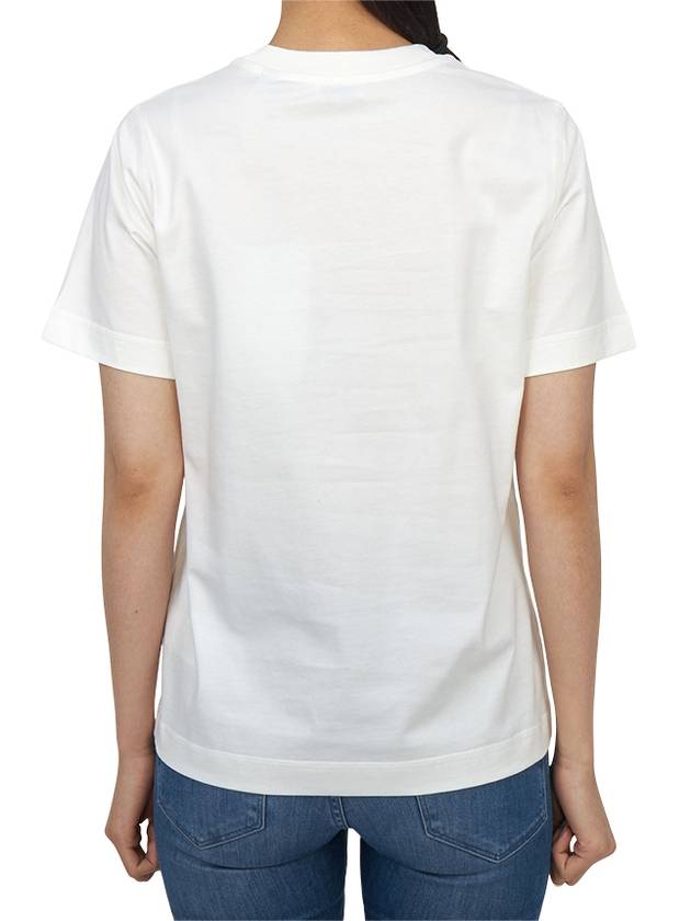 Check Label Short Sleeve T-Shirt Chalk - BURBERRY - BALAAN 4