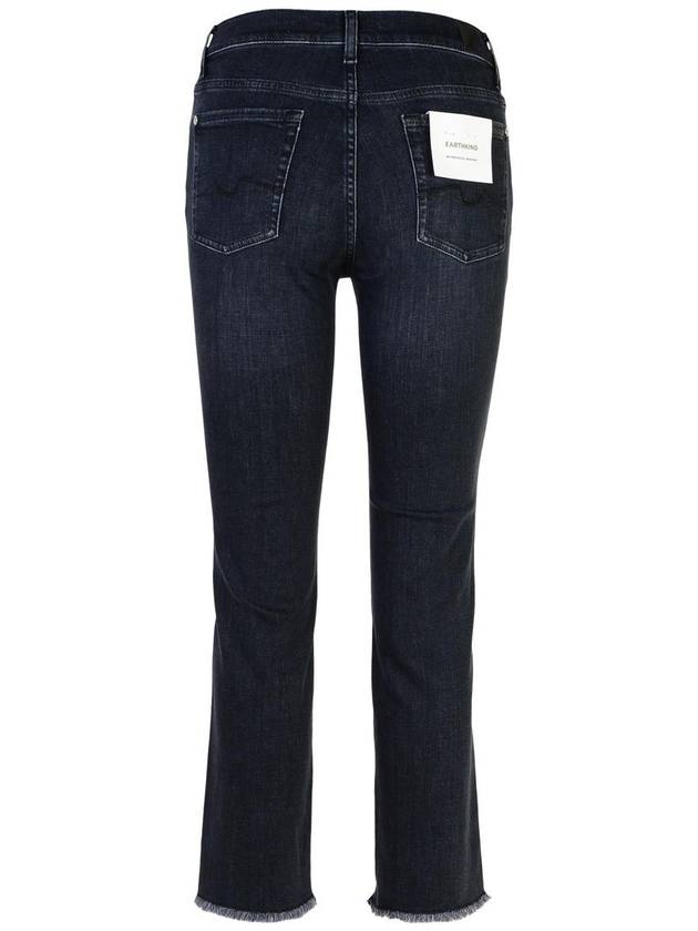 7 For All Mankind 'Straight Crop' Black Cotton Jeans - 7 FOR ALL MANKIND - BALAAN 3