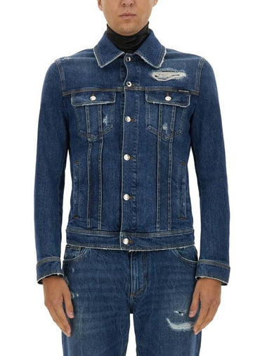 STRETHC DENIM JACKET - DOLCE&GABBANA - BALAAN 1