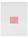 Saffiano Triangle Logo Card Wallet Pink - PRADA - BALAAN 2